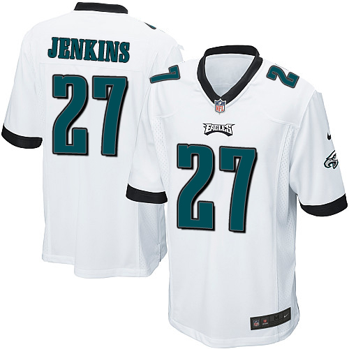 Youth Game Malcolm Jenkins Nike Jersey White Road - #27 NFL Philadelphia Eagles